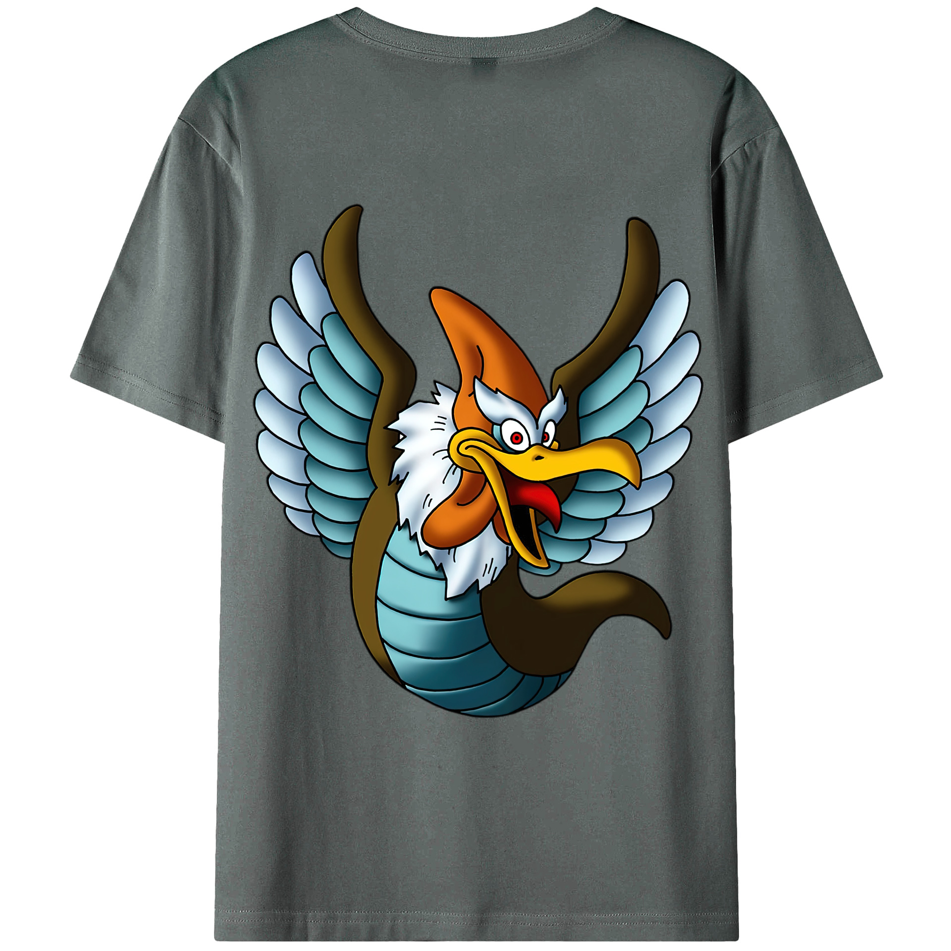 （画像用） ドラゴンクエスト Doragon Kuesuto Dragon Quest 綿100％ メンズ半袖Tシャツ（バックプリント） 通気性